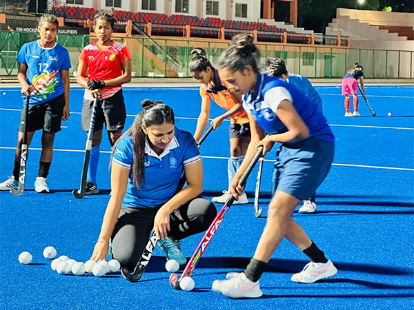 Former India defender Jaspreet Kaur at training camp in Ranchi (Image: HI)
