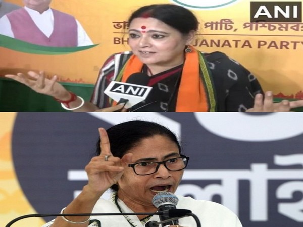BJP leader Agnimitra Paul and West Bengal CM Mamata Banerjee (Photo/ANI)