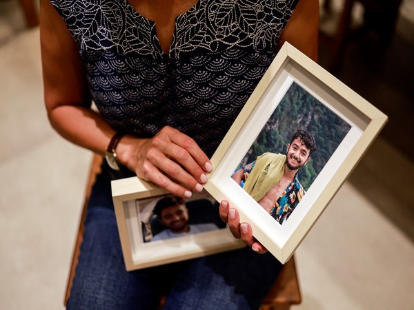 Rachel Goldberg holds picture of her son Hersh Goldberg-Polin (File Image) (Image Credit: Reuters)