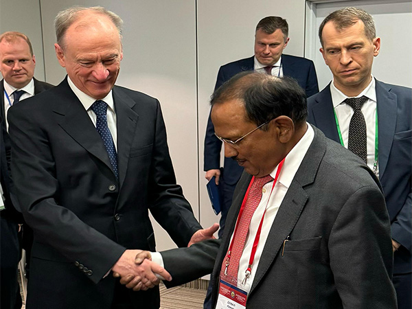 National Security Advisor Ajit Doval with Russian Security Council Secretary Nikolai Patrushev (Photo credits: X/@IndEmbMoscow)