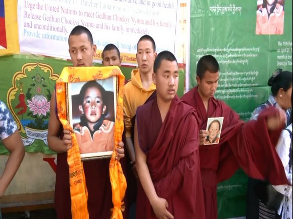 Tibetans in exile hold peace march on 35th birth anniversary of Panchen Lama  (Photo/ANI)