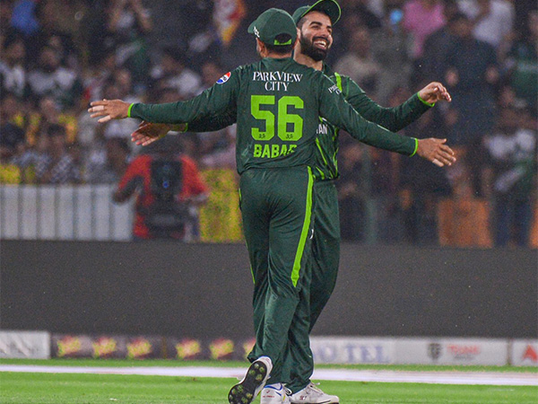 Babar Azam celebrating with Fakhar Zaman (Photo: Pakistan Cricket/X)