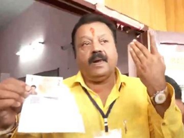 BJP-Led NDA candidate Suresh Gopi casts vote in Thrissur (Photo/ANI)