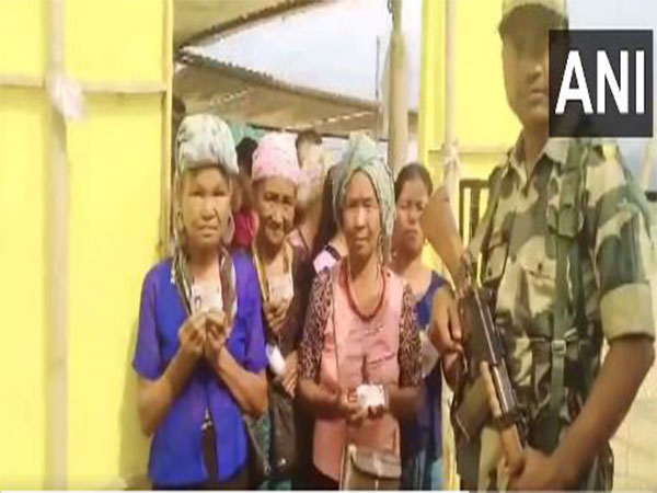 The newly settled Bru migrants in Gomati, Tripura cast their votes in the second phase of 2024 Lok Sabha elections (Photo/ANI)