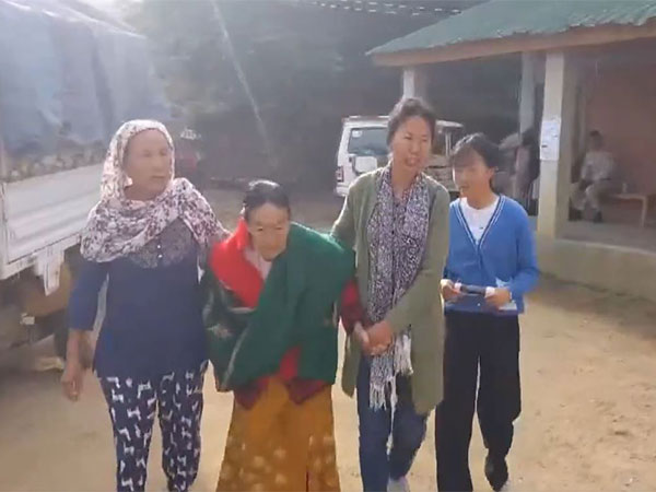 94-year-old woman walks to polling booth to cast vote in Manipur (Image/ANI)