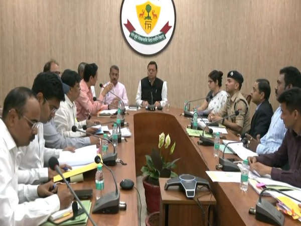 Uttarakhand Chief Minister Pushkar Singh Dhami conducts high level meeting to combat forest fire (Image/ANI)