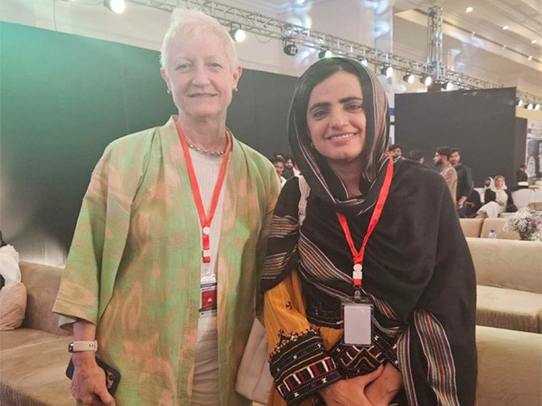 Baloch activist Mahrang Baloch with EU envoy to Pakistan, Riina Kionka (Photo/X @RKionka)