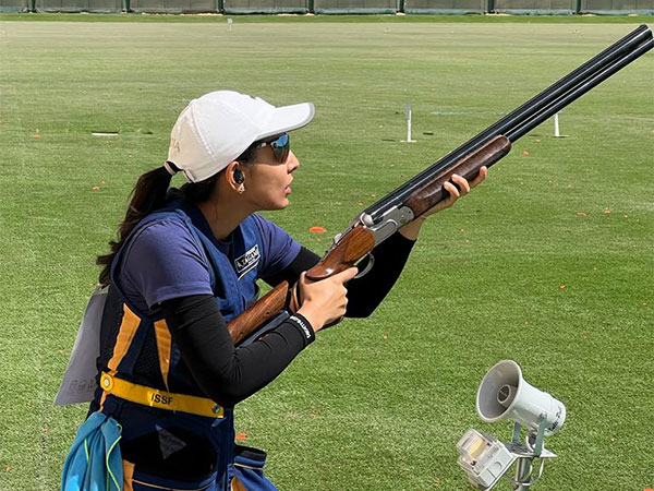 Maheshwari Chauhan in action during Olympic Qualification Championship Shotgun in Doha (Image: NRAI media)