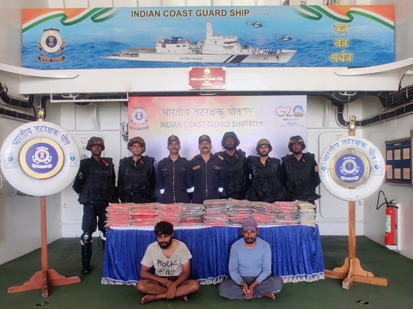 Visual of crew members apprehended by the Indian Coast Guard unit (Photo: X @IndianCoastGuard)