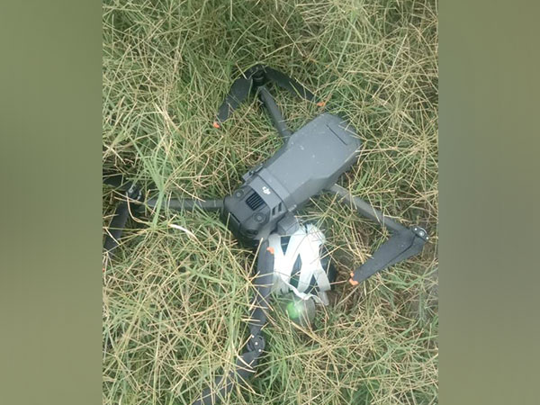 BSF recovers China-made drone with narcotics from border area in Ferozepur (Image/ANI)