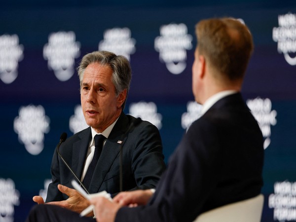 US Secretary of State, Antony Blinken and WEF President Borge Brende at the World Economic Forum in Riyadh, Saudi Arabia (Photo/Reuters)