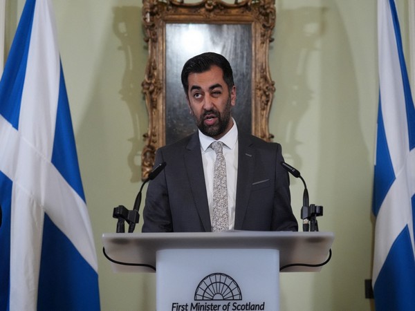 Scotland's First Minister Humza Yousaf speaks during a press conference at Bute House (Photo/Reuters)