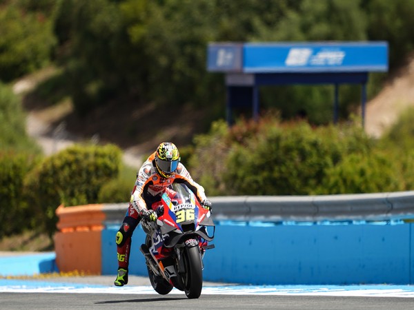 Repsol Honda Team rider Joan Mir in action during Spanish GP (Image: Honda)