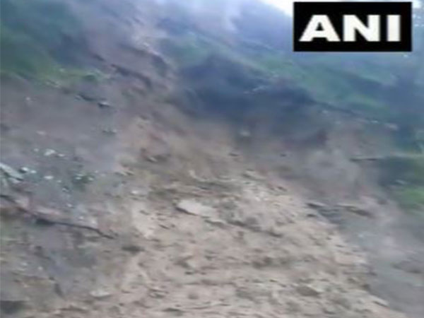Several houses were damaged in a rain-induced landslide in Poonch (Photo/ANI)