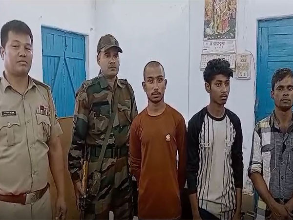 Three Bangladeshi nationals arrested for illegally entering India. (Photo/ANI)