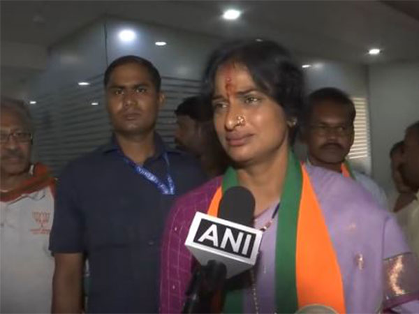 BJP candidate from Hyderabad Lok Sabha, Madhavi Latha (Photo/ANI)