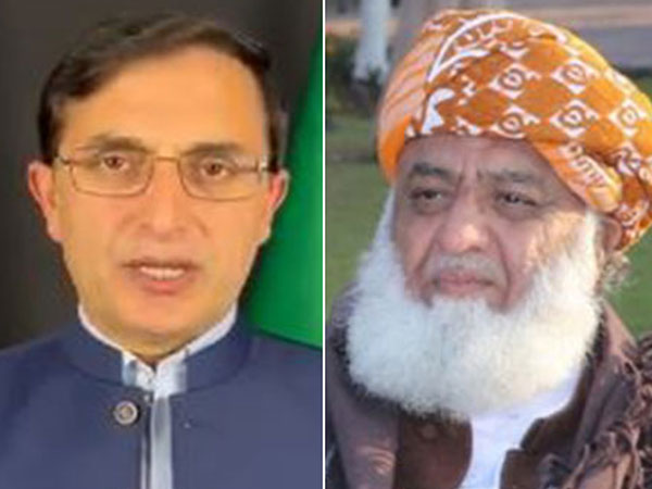 PTI chairman Barrister Gohar Khan (left) and JUI-F chief Maulana Fazlur Rehman