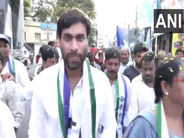 YSRCP candidate from Vijayawada East Devineni Avinash. (Photo/ANI)