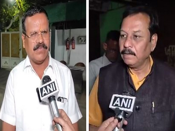 Congress' Rajendra Sahu (Left) and BJP's Vijay Baghel (Photo/ANI)