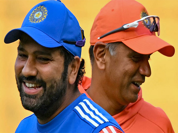 India captain Rohit Sharma and head coach Rahul Dravid (Image: ICC)
