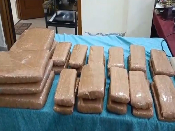 Ganja seized at Hawaibari checkpost in Khowai (Photo/ANI)