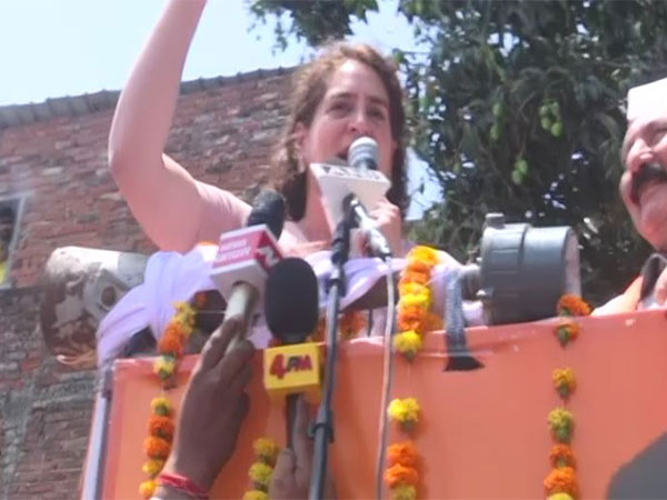 Congress General Priyanka Gandhi Vadra speaking at Amethi. (Photo/ANI)