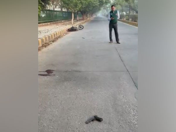 Visuals from the site of encounter in Delhi. (Photo/ANI) 