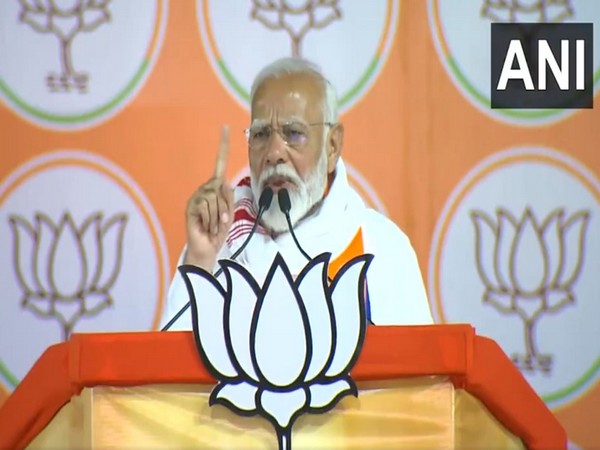 Prime Minister Narendra Modi in Singhbhum public rally (Image/ANI)