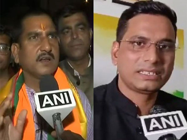 BJP leader Tokhan Sahu and Congress leader Devendra Yadav (Photo/ANI)