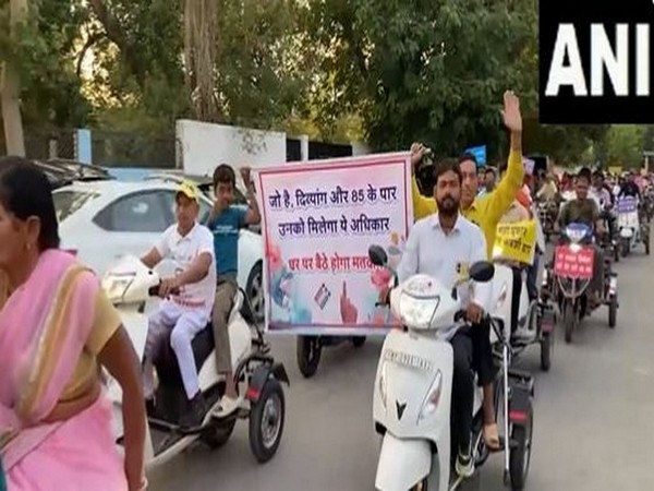 Specially-abled persons in Indore held rally to raise voter awareness (Photo/ANI)