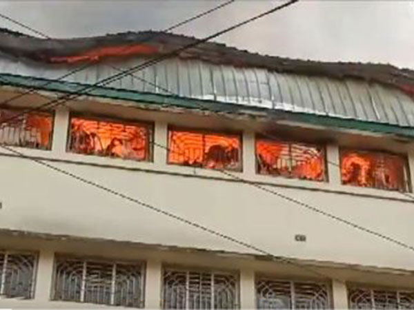 Fire broke out on the fourth floor of a garment factory.