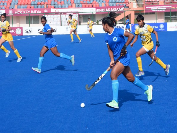 Hockey Haryana in action against Hockey Hockey Madhya Pradesh during National Women's Hockey League (Image: HI)