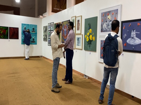 A still from the painting exhibition (Image source: ANI)