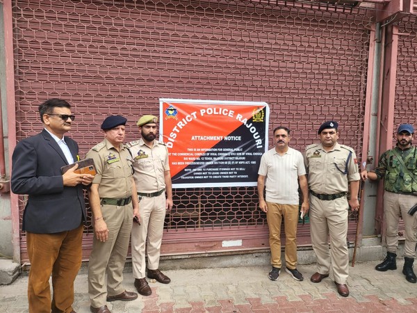 Jammu and Kashmir Police attaches property of drug peddler in Rajouri. (Photo: Rajouri Police)