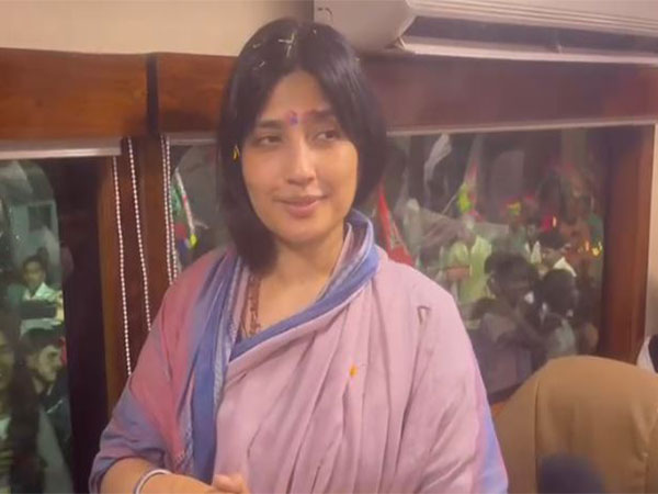 Samajwadi Party MP and candidate from Mainpuri Lok Sabha constituency Dimple Yadav (Photo/ANI)