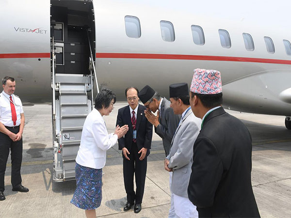 Japanese Foreign Minister Kamikawa Yoko arrives in Kathmandu (Image Credit: Nepal's Ministry of Foreign Affairs)