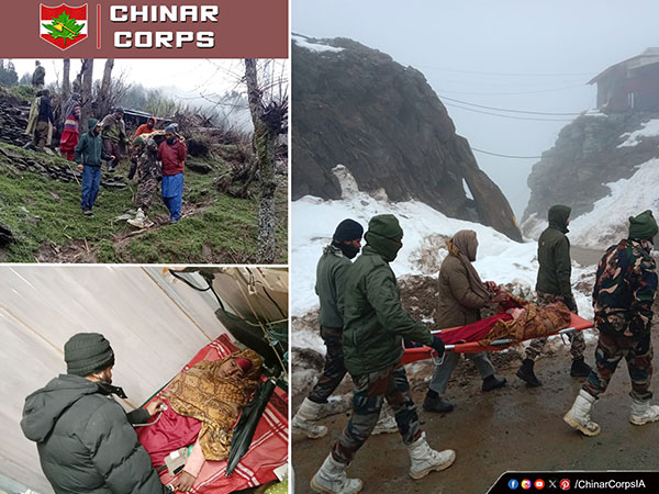Army personnel evacuating the patient (Pic credit/@ChinarcorpsIA)