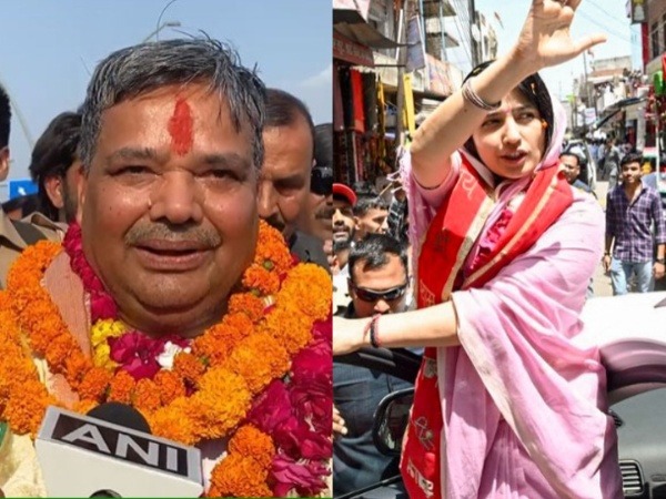 BJP’s Jaiveer Singh and Samajwadi Party’s Dimple Yadav (Photo/ANI)