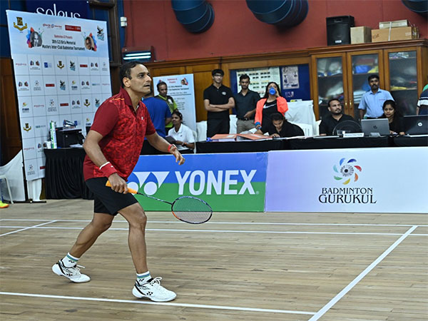 Nikhil Chari in action during GD Birla Memorial Masters Badminton Tournament (Image: GD Memorial)