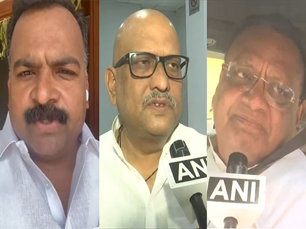 Congress leaders Manickam Tagore, Ajay Rai, Avinash Pande. (Photo/ANI)