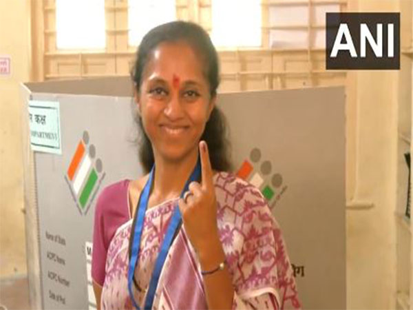 Supriya Sule cast her vote from Baramati (Photo/ANI)