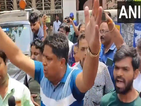 TMC protests against BJP's Sreerupa Choudhary at Malda (Photo/ANI)