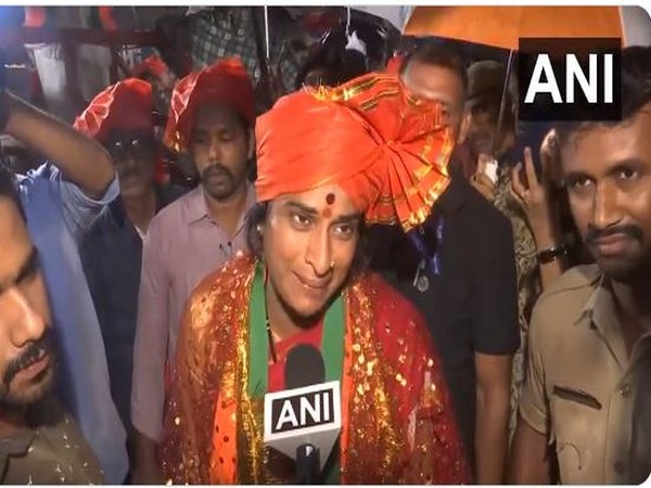 BJP candidate from Hyderabad Lok Sabha seat, Madhavi Latha (Photo/ANI)