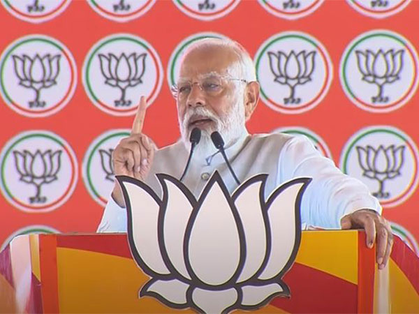 Prime Minister Narendra Modi in Rajampet, Annamayya district (Image/ANI)