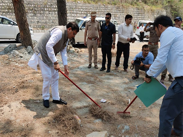 Uttarakhand CM Pushkar Singh Dhami launches campaign to prevent forest fires (Image/ANI)