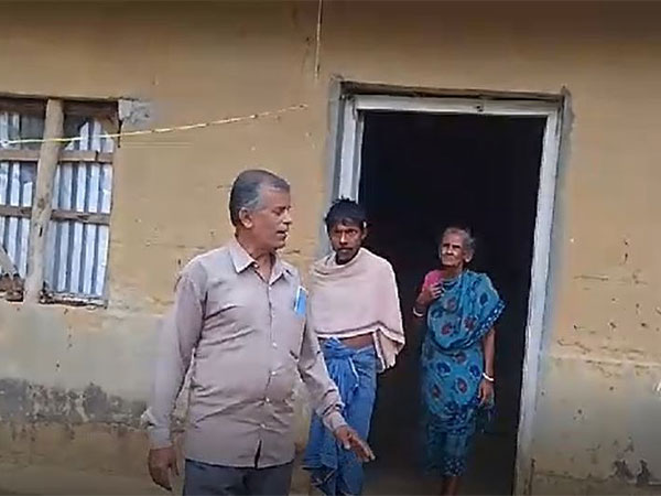 Visuals from outside the house where the septuagenarian was rescued. (Photo/ANI)