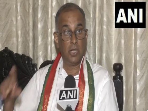 Ramasahayam Raghuram, Congress candidate from Khammam LS seat (Photo/ANI)