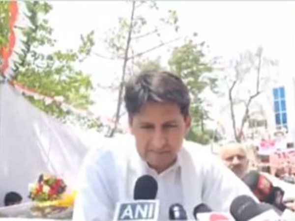 Congress candidate from Rohtak Lok Sabha constituency Deepender Singh Hooda (Photo/ANI)