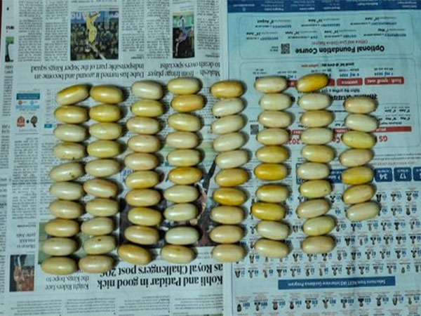 77 capsules containing 1468 grams of cocaine seized by DRI. (Photo/ANI)