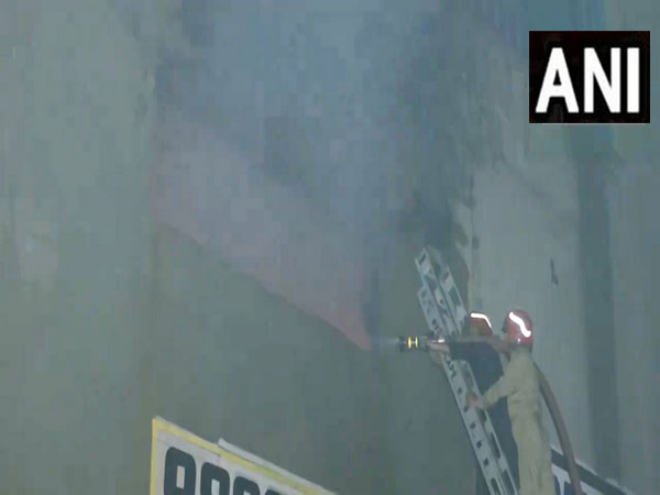 Fire breaks out at shoe factory in Delhi's Narela (Photo/ANI)